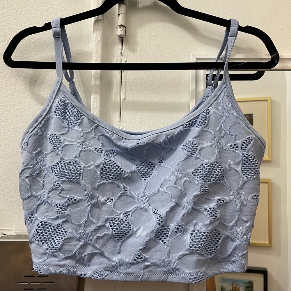 NWT! Blue longline bikini top from Aerie
